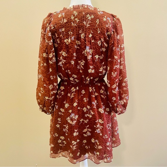 Madewell Floral Rust Dress XS X-Small NWT NEW! - Picture 4 of 8